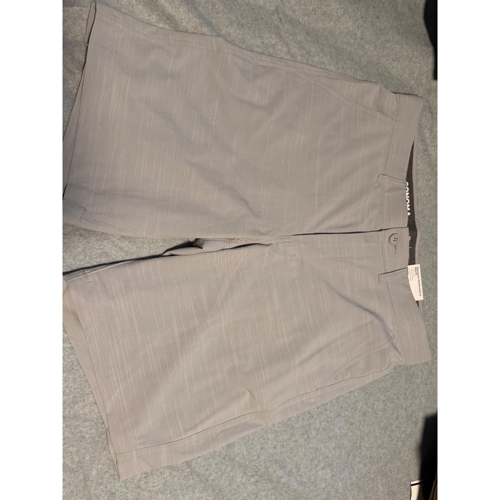 Sonoma Goods For Life Mens Flexwear Performance Shorts Gray 32 9 Inch Inseam NWT